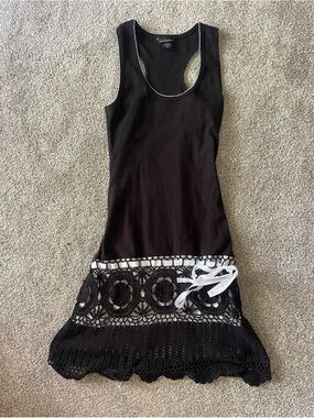 moda international crochet dress Victoria's Secret Crochet Dress by Moda International 100% Cotton Shell Beige